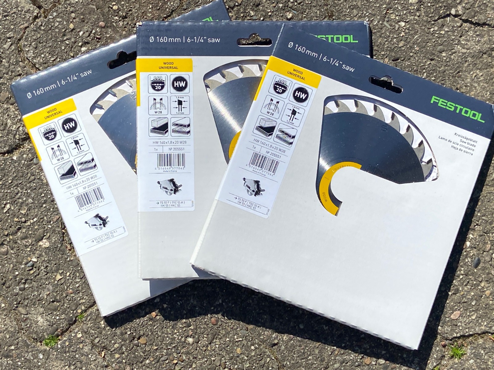 Festool HW 160x1,8x20 W28 Kreissägeblatt - Silber/Gelb (205551)