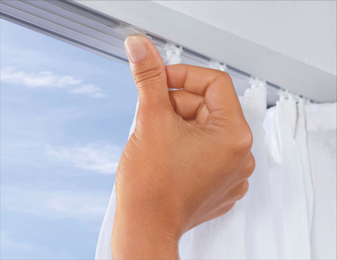 HINNO Feststeller hinno-stop HS07, Gardinen, Gardinenschienen, Vorhänge, Gardinenleisten, Innenlaufsysteme, Gardinenstangen, (10-St), HINNO Clic-Feststeller – Bild 3 von 5
