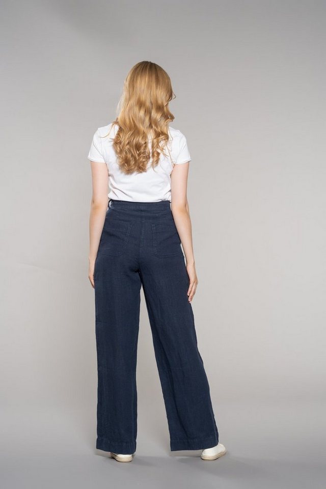 Feuervogl Leinenhose fv-Fr:051, Wide Leg, High Waist, Pure Linen – Bild 3 von 5