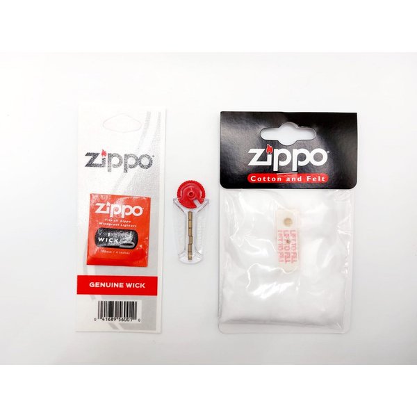 Zippo Feuerzeug Original Zippo Zubehör Set, 1x Docht, 6x Feuersteine, 1x Watte, original - made in USA -