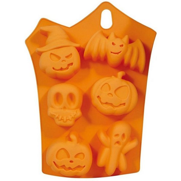 Fiestas Guirca Dekoobjekt Halloween Silikon Backform Kekse 23x15cm, Orange