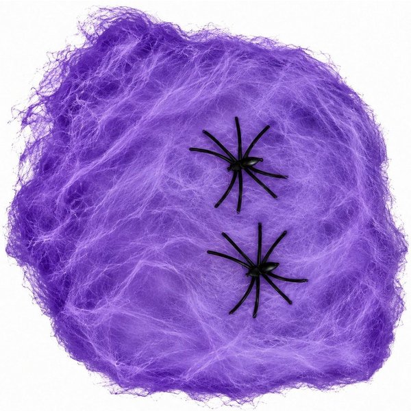 Fiestas Guirca Dekoobjekt Spinnennetz Spinnweben 100g, Lila - Halloween Dek