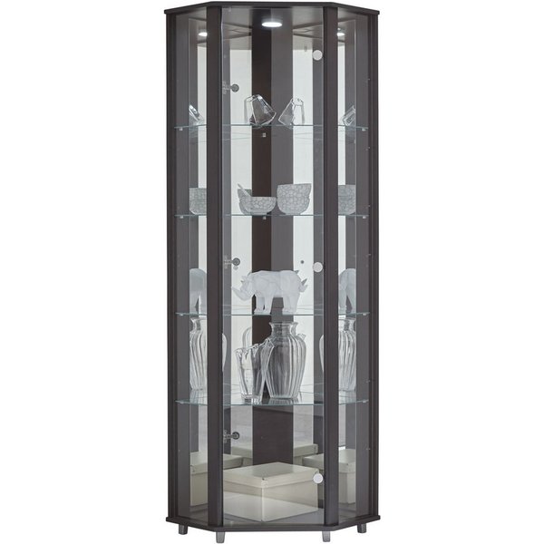 fif möbel Eckvitrine TRIO Höhe ca. 172 cm, ink. Beleuchtung Eckvitrine/Glasvitrine 1x Glastür, perfekt für Sammler, Sammlervitrine