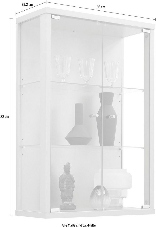 fif möbel Vitrine OPTIMA Hängevitrine/Glasvitrine 2x Glastür,perfekt für Sammler,Sammlervitrine – Bild 2 von 2