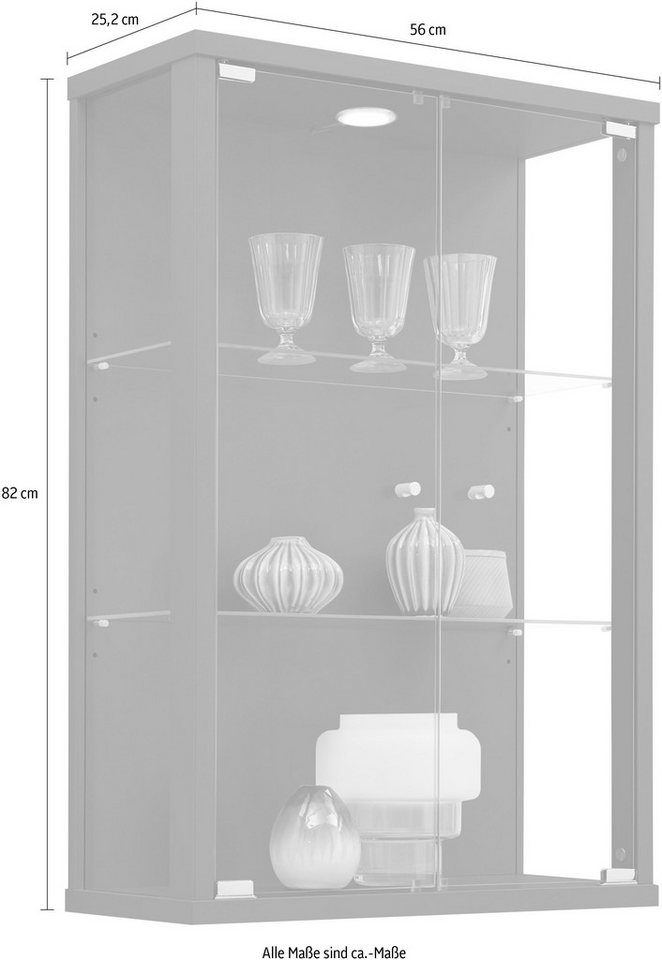 fif möbel Vitrine OPTIMA Hängevitrine/Glasvitrine 2x Glastür,perfekt für Sammler,Sammlervitrine – Bild 2 von 2