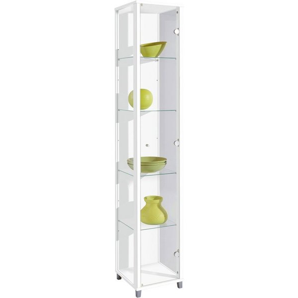 fif möbel Vitrine OPTIMA Höhe ca. 172 cm Standvitrine/Glasvitrine 1x Glastür,perfekt für Sammler,Sammlervitrine