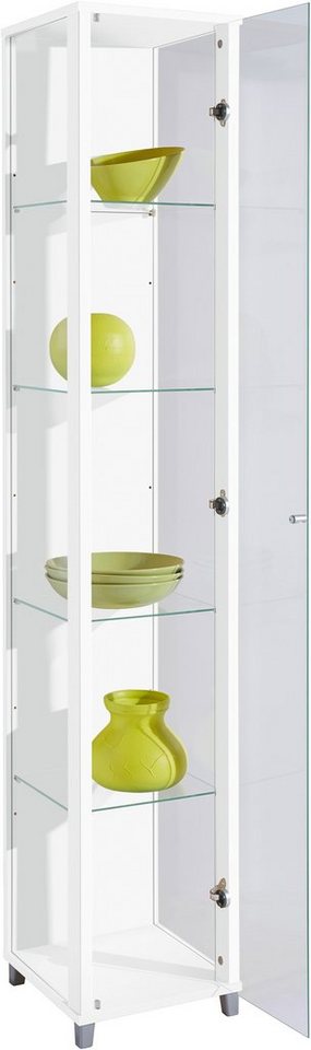 fif möbel Vitrine OPTIMA Höhe ca. 172 cm Standvitrine/Glasvitrine 1x Glastür,perfekt für Sammler,Sammlervitrine – Bild 5 von 5