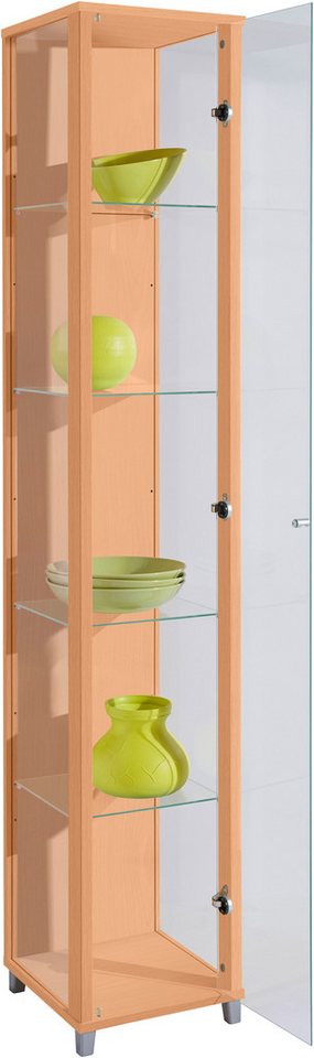 fif möbel Vitrine OPTIMA Höhe ca. 172 cm Standvitrine/Glasvitrine 1x Glastür,perfekt für Sammler,Sammlervitrine – Bild 2 von 5