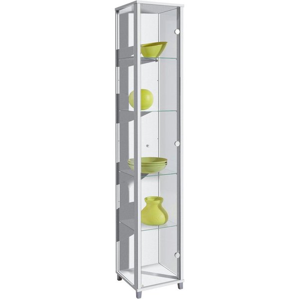 fif möbel Vitrine OPTIMA Höhe ca. 172 cm Standvitrine/Glasvitrine 1x Glastür,perfekt für Sammler,Sammlervitrine