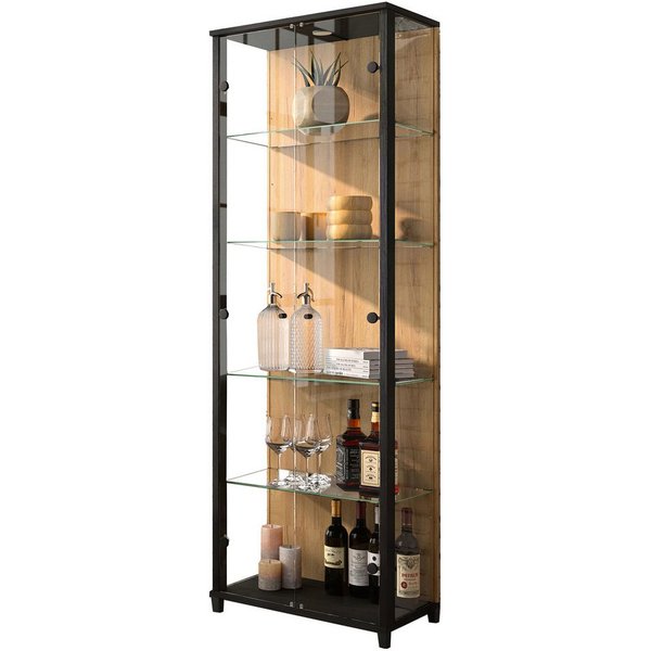 fif möbel Vitrine OPTIMA Standvitrine, Vitrinenschrank, Glasvitrine, Sammlervitrine, LED