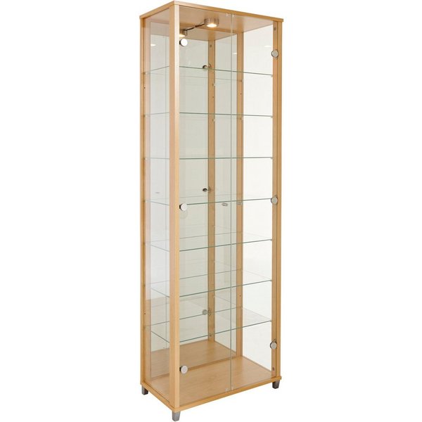 fif möbel Vitrine OPTIMA Standvitrine/Glasvitrine 2x Glastür,perfekt für Sammler,Sammlervitrine