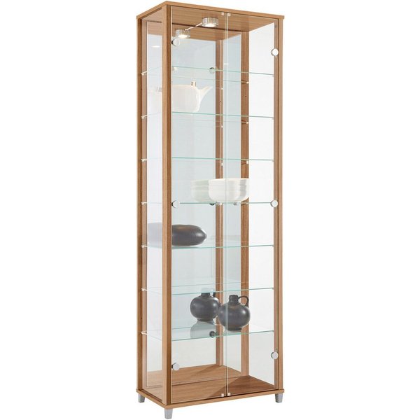 fif möbel Vitrine OPTIMA Standvitrine/Glasvitrine 2x Glastür,perfekt für Sammler,Sammlervitrine
