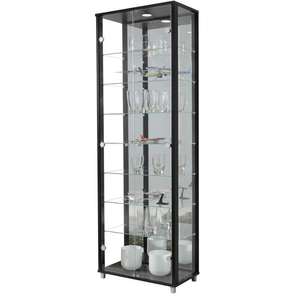 fif möbel Vitrine OPTIMA Standvitrine/Glasvitrine 2x Glastür,perfekt für Sammler,Sammlervitrine