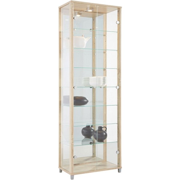 fif möbel Vitrine OPTIMA Standvitrine/Glasvitrine 2x Glastür,perfekt für Sammler,Sammlervitrine