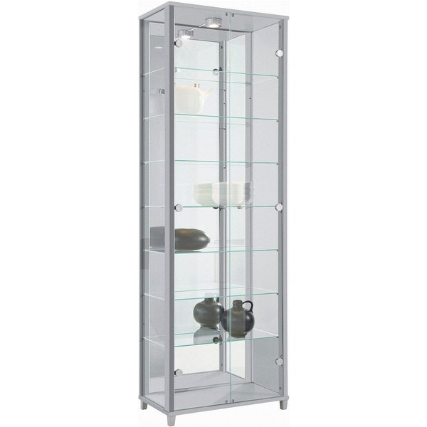 fif möbel Vitrine OPTIMA Standvitrine/Glasvitrine 2x Glastür,perfekt für Sammler,Sammlervitrine