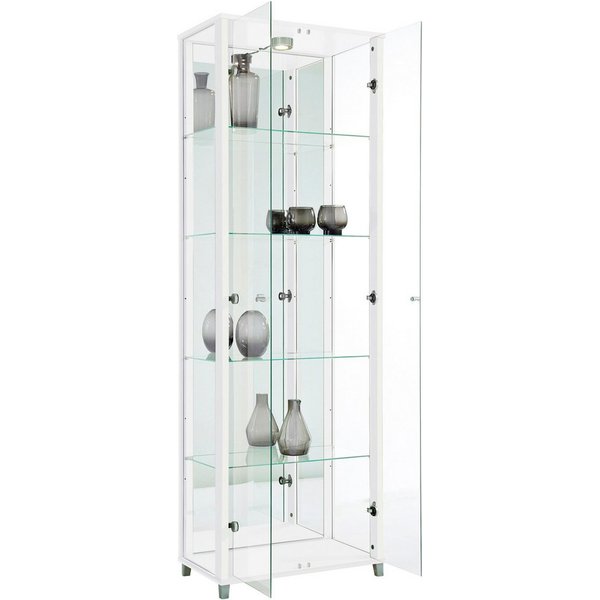 fif möbel Vitrine OPTIMA Standvitrine, Vitrinenschrank, Glasvitrine, Sammlervitrine, LED