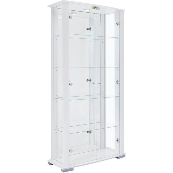 fif möbel Vitrine STELLA Standvitrine/Glasvitrine 2x Glastür,perfekt für Sammler,Sammlervitrine