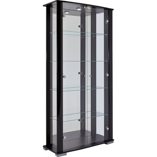 fif möbel Vitrine STELLA Standvitrine/Glasvitrine 2x Glastür,perfekt für Sammler,Sammlervitrine