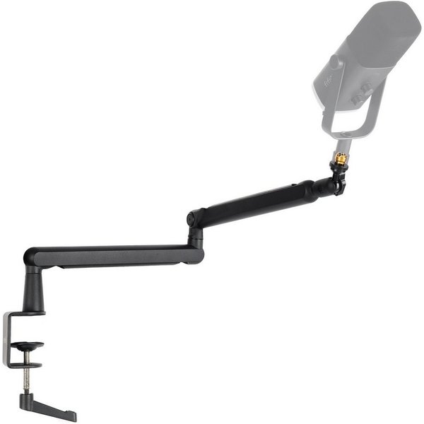 FIFINE Mikrofon-Halterung Mikrofon Arm, flach einstellbarer Stangen Mikrofon Ständer, (mit Mikrofonclip, Schraubenadapter, Kabelmanagement)