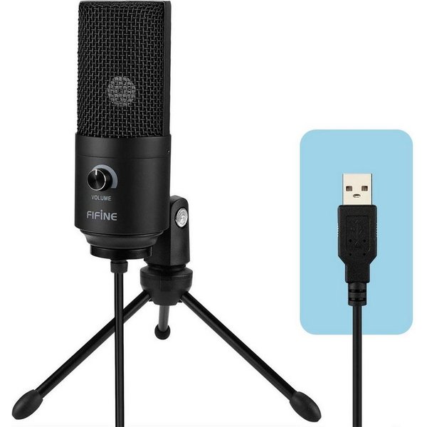 FIFINE Mikrofon USB Kondensator Mikrofon Streaming mit Ständer PC Mac