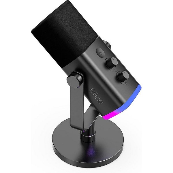 FIFINE Mikrofon XLR Mikrofon Dynamisch für Streaming Podcast Studio, USB Microphone, mit Stummschalttaste, für Gaming PC PS4/5 Mac Mixer Soundkarten