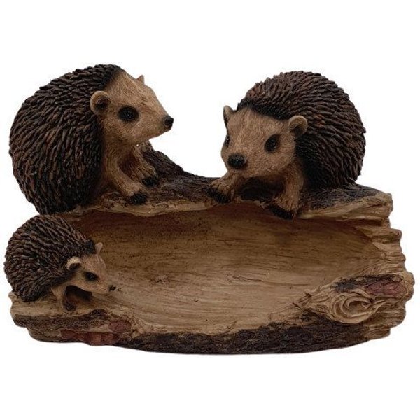 Figurendiscounter Gartenfigur Dekofigur Vogeltränke Igel 19 x 30 x 19 cm