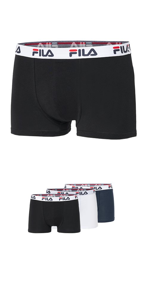 Fila Boxer JUNIOR BOY BOXER SHORTS (3er Pack) elastisch und atmungsaktiv, mit Logobund, aus Baumwollmischung – Bild 2 von 5