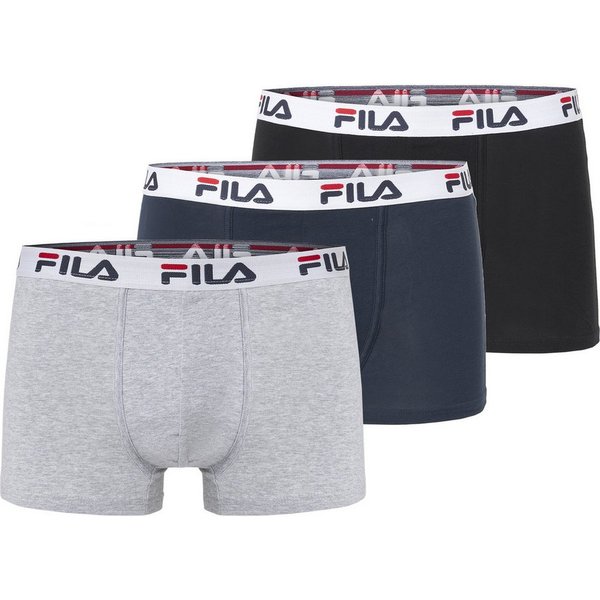 Fila Boxer JUNIOR BOY BOXER SHORTS (3er Pack) elastisch und atmungsaktiv, mit Logobund, aus Baumwollmischung