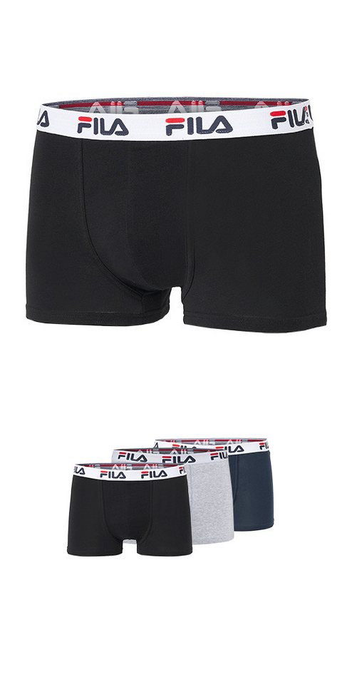 Fila Boxer JUNIOR BOY BOXER SHORTS (3er Pack) elastisch und atmungsaktiv, mit Logobund, aus Baumwollmischung – Bild 2 von 5