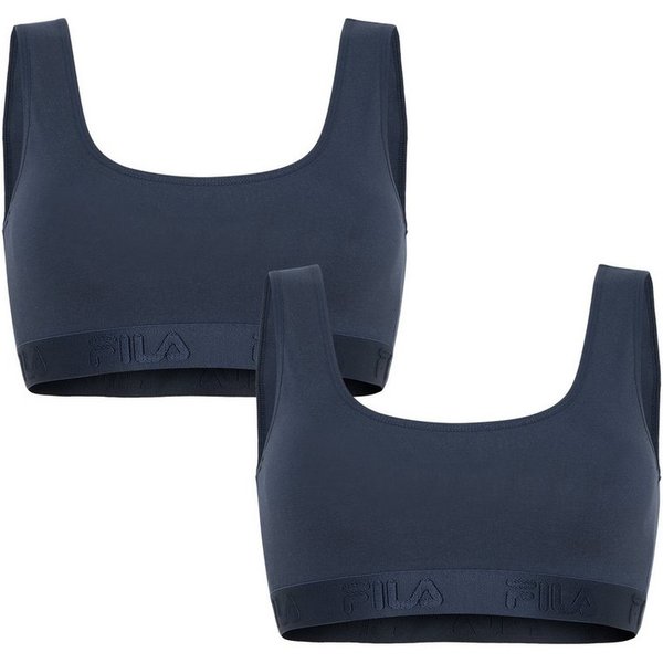 Fila Bügelloser BH (2er Pack) elastisches Unterbrustband, Baumwollmix