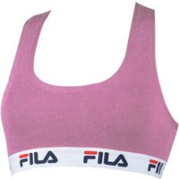 FILA Damen Bustier - ungepolsterter Bra, ohne Bügel, Baumwolle, einfarbig, Größe S (Small) in Lila
