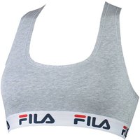 FILA Damen Bustier - ungepolsterter Bra, ohne Bügel, Baumwolle, einfarbig, Größe XL (X-Large) in Grau