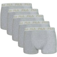 FILA Herren Boxer Shorts, 5er Pack - Logobund, Urban, Cotton Stretch, einfarbig, Größe 2XL in Grau