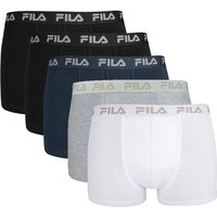 FILA Herren Boxer Shorts, 5er Pack - Logobund, Urban, Cotton Stretch, einfarbig, Größe M in Bunt