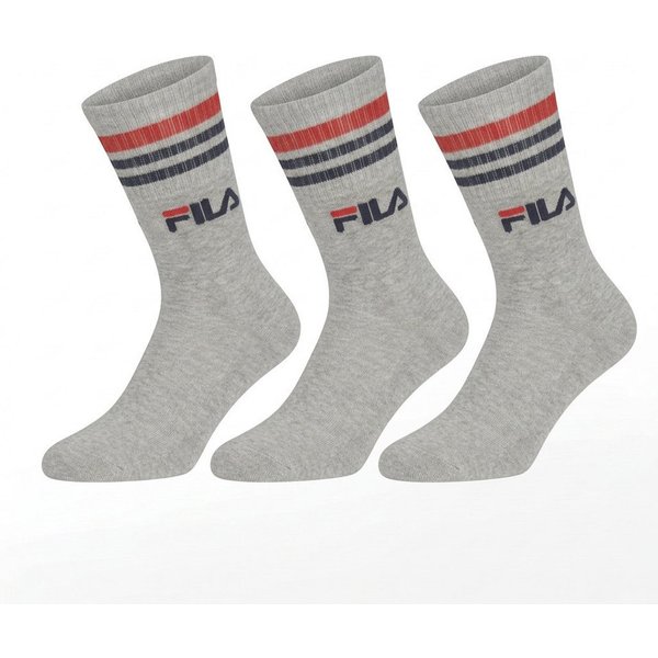 Fila Socken (3 Paar) breites Rippenbündchen, Logoschriftzug, Cotton-Mix
