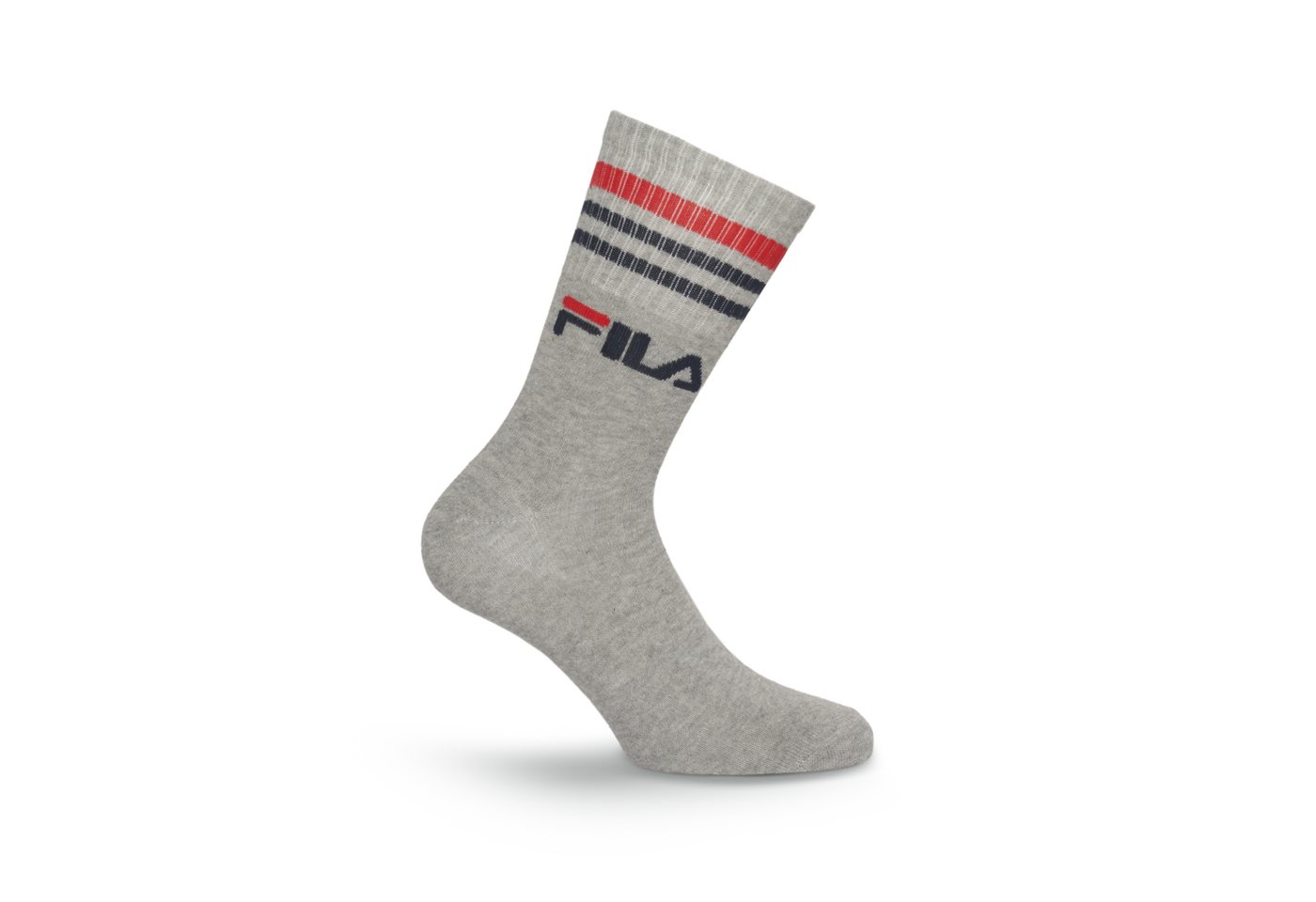 Fila Socken (3 Paar) breites Rippenbündchen, Logoschriftzug, Cotton-Mix – Bild 4 von 5