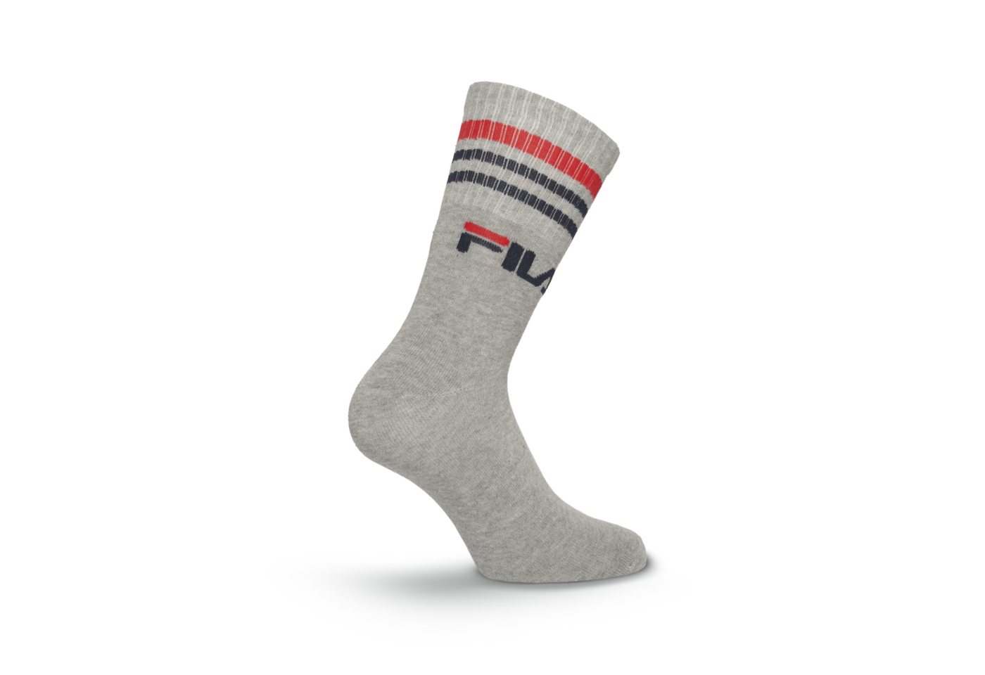 Fila Socken (3 Paar) breites Rippenbündchen, Logoschriftzug, Cotton-Mix – Bild 5 von 5