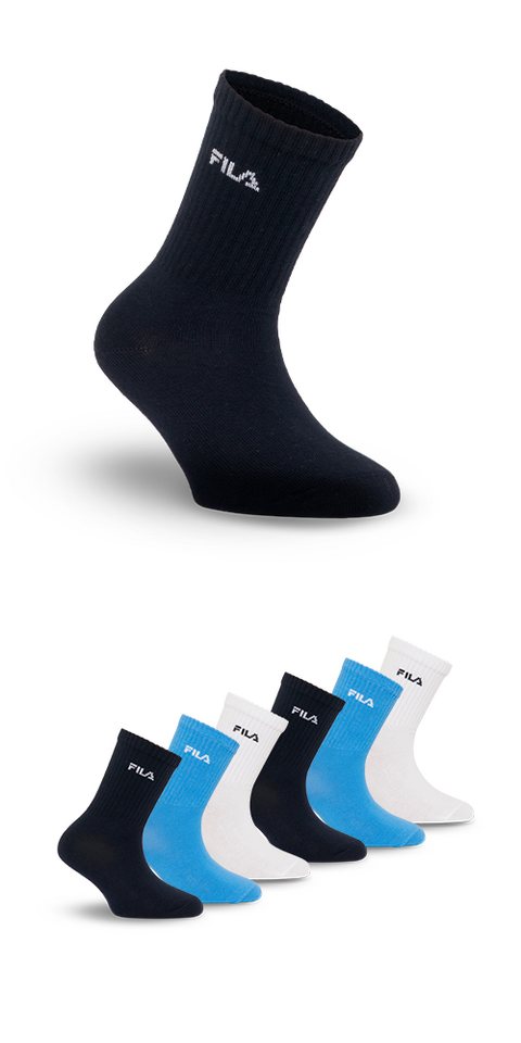 Fila Socken (6-Paar) breites Rippenbündchen, Cotton-Mix, Unisex – Bild 2 von 5