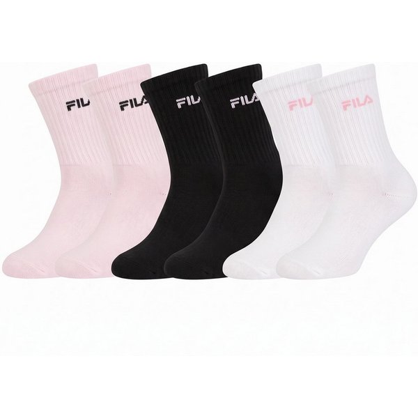 Fila Socken (6-Paar) breites Rippenbündchen, Cotton-Mix, Unisex