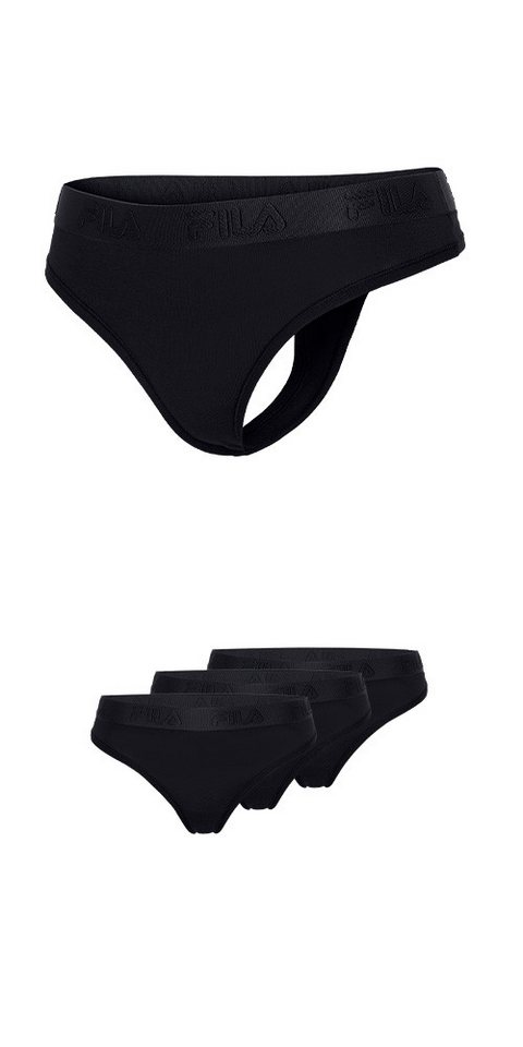 Fila String (3er Pack) Baumwollmix, elastisch, Logobund – Bild 2 von 5