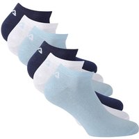 FILA Unisex Sneaker Socken, 6er Pack - Invisible, kurze Socken, Logo (2x 3 Paar), Größe 43-46 in Bunt