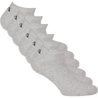 FILA Unisex Sneaker Socken, 6er Pack - Invisible, kurze Socken, Logo (2x 3 Paar), Größe 35-38 in Grau