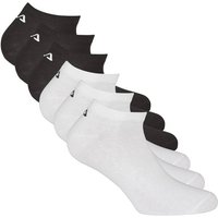 FILA Unisex Sneaker Socken, 6er Pack - Invisible, kurze Socken, Logo (2x 3 Paar), Größe 43-46 in Schwarz