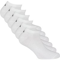 FILA Unisex Sneaker Socken, 6er Pack - Invisible, kurze Socken, Logo (2x 3 Paar), Größe 35-38 in Weiß
