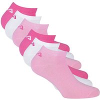 FILA Unisex Sneaker Socken, 6er Pack - Invisible, kurze Socken, Logo (2x 3 Paar), Größe 35-38 in Pink
