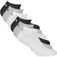 FILA Unisex Sneaker Socken, 6er Pack - Invisible, kurze Socken, Logo (2x 3 Paar), Größe 43-46 in Bunt