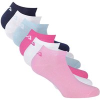 FILA Unisex Sneaker Socken, 6er Pack - Invisible, kurze Socken, Logo (2x 3 Paar), Größe 39-42 in Bunt