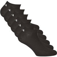 FILA Unisex Sneaker Socken, 6er Pack - Invisible, kurze Socken, Logo (2x 3 Paar), Größe 43-46 in Schwarz