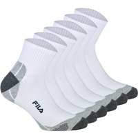 FILA Unisex Socken, 6 Paar - Quarter Multisport, Kurzsocken, Größe 35-38 in Weiß