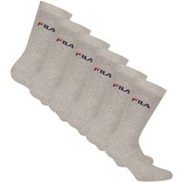 FILA Unisex Socken, 6er Pack - Strümpfe, Street, Lifesyle, Sport (2x 3 Paar), Größe 39-42 in Grau